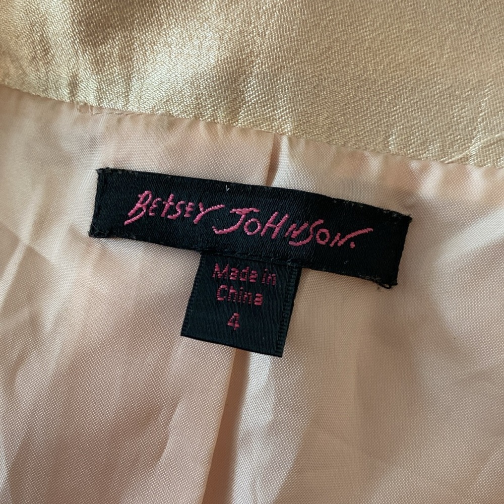 Betsey Johnson Fitted Vintage Silk Fitted Blazer 4 - Picture 6 of 7
